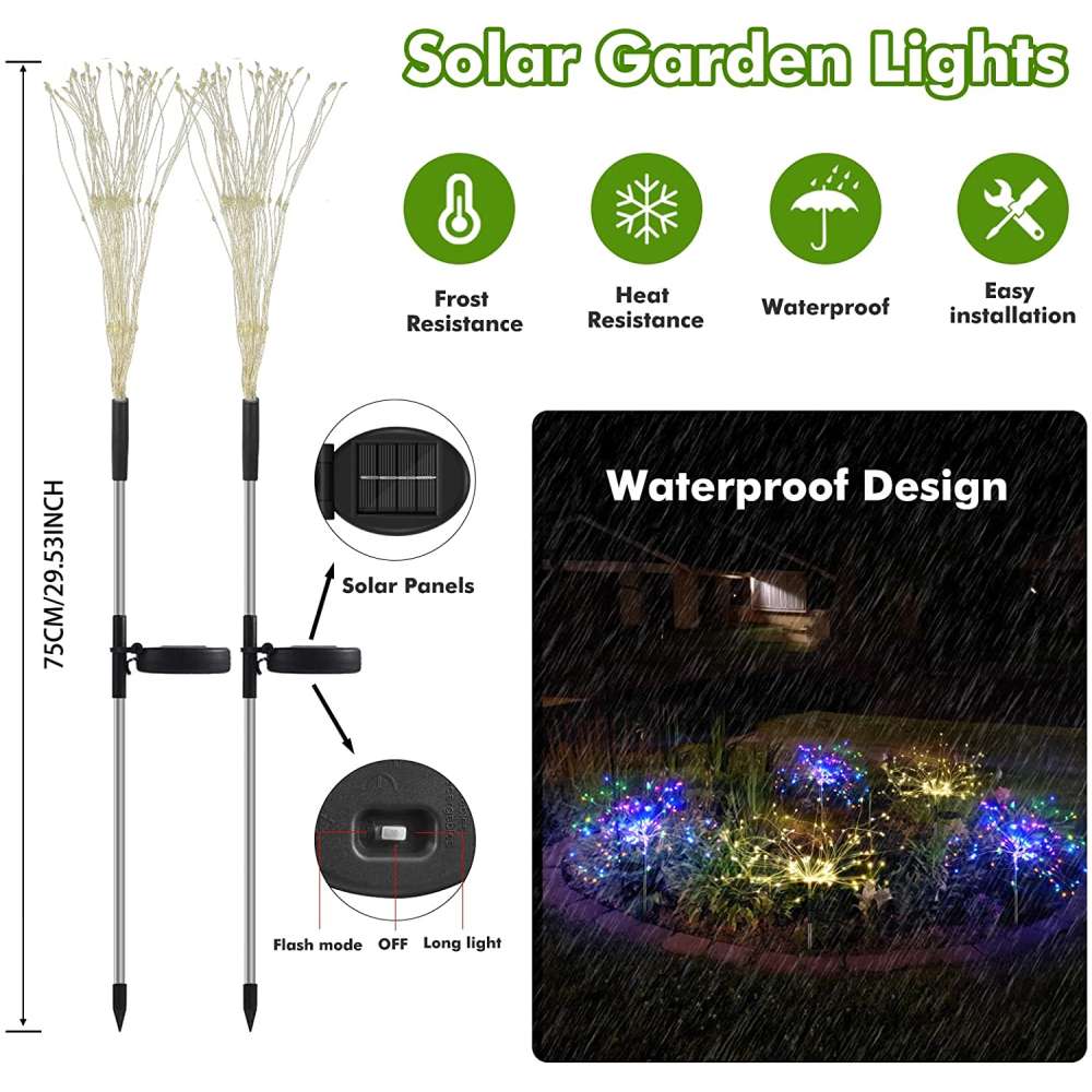 Solar Firework Lights, Pack of 2: image 2